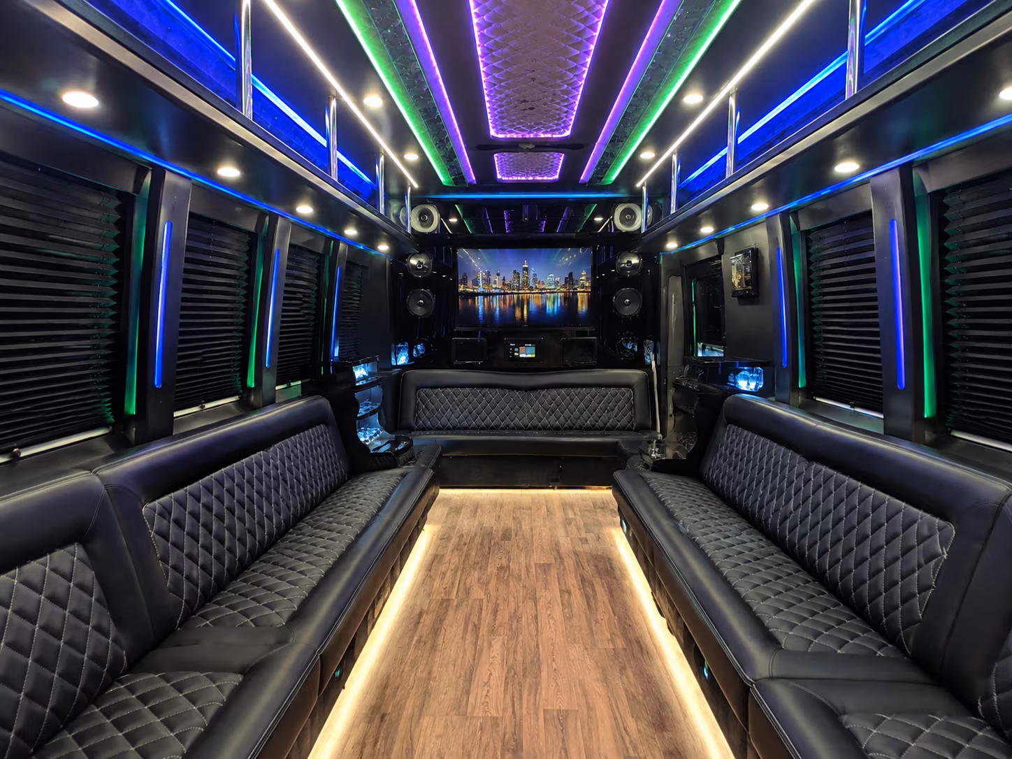 maricopa 25 passenger party bus interior