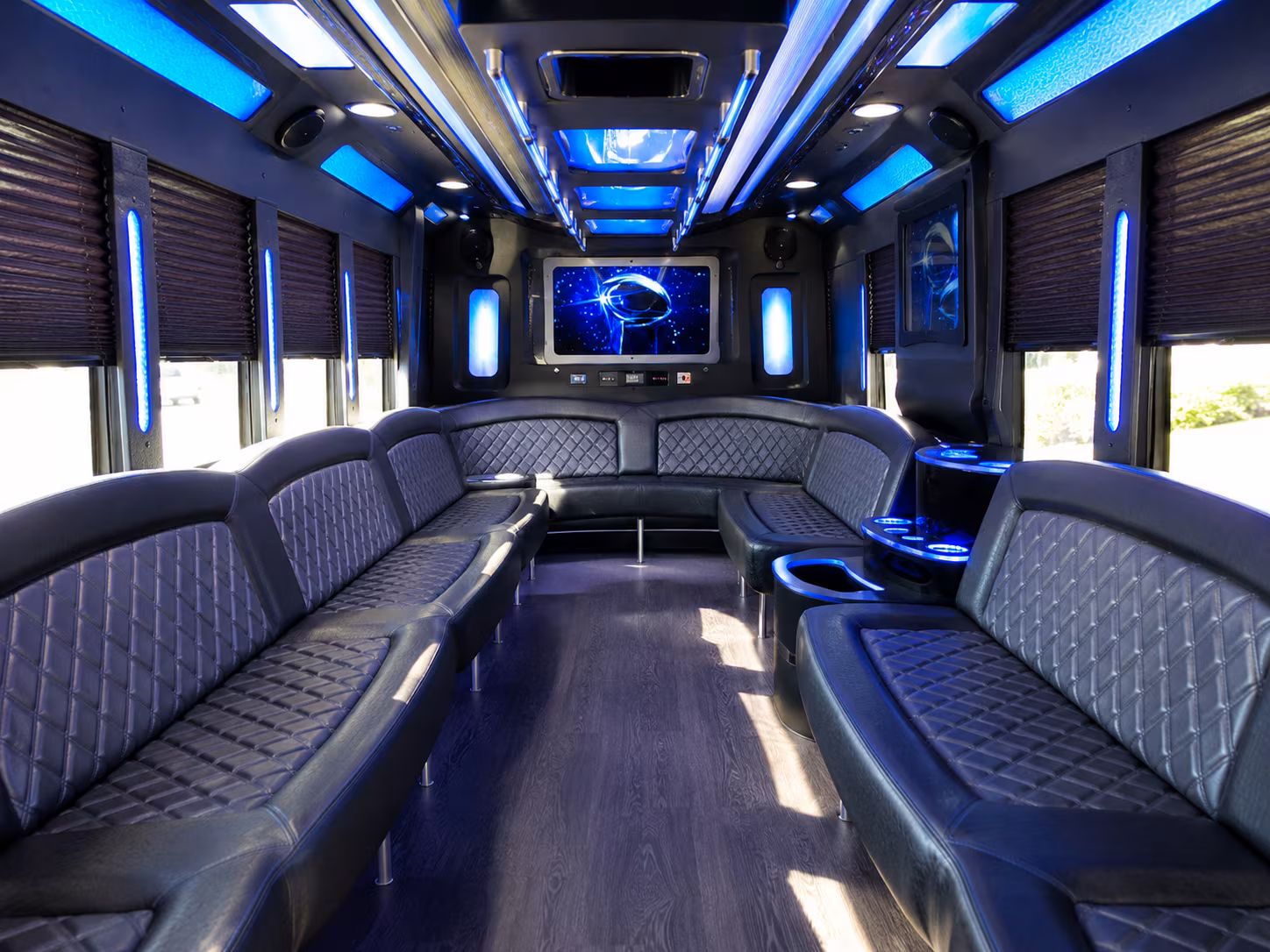 maricopa 28 passenger party bus inside