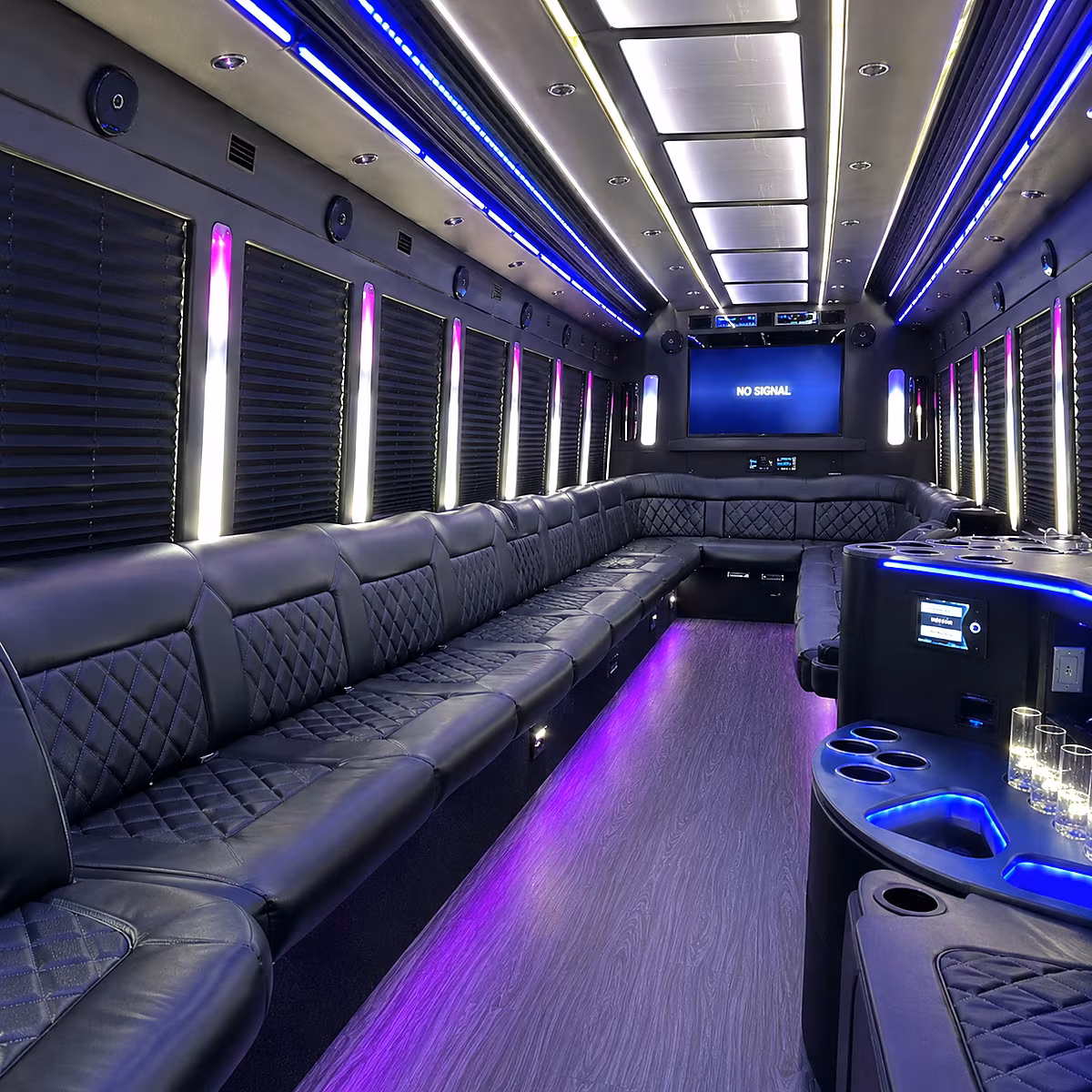 maricopa 30 passenger party bus inside