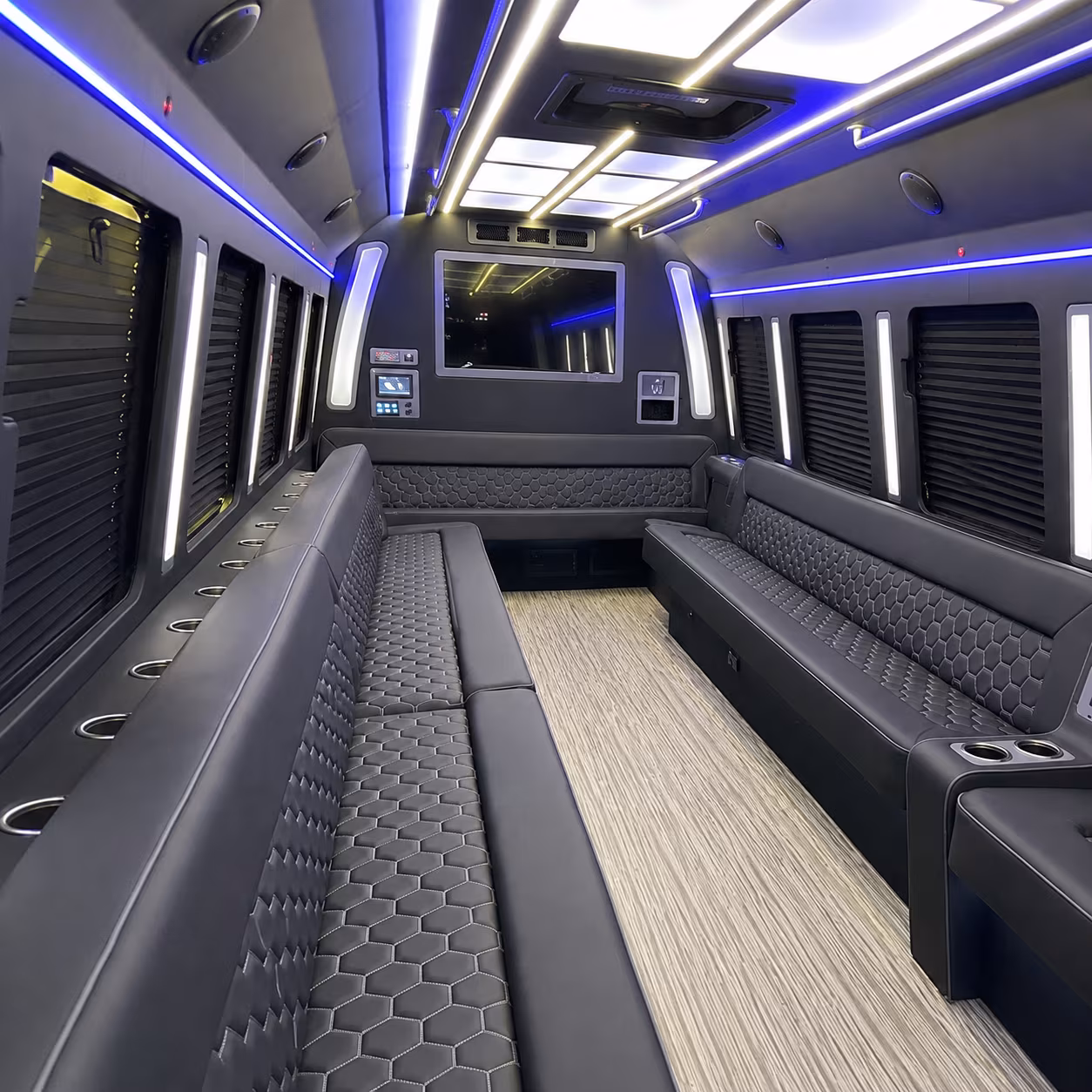 maricopa 40 passenger party bus inside