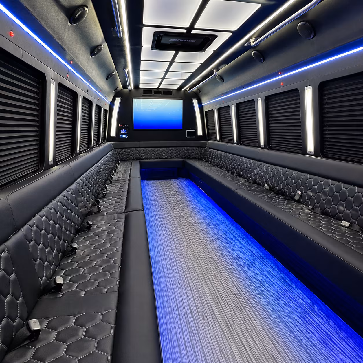 maricopa 50 passenger party bus inside